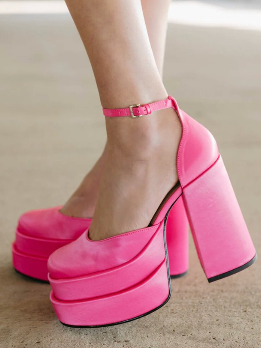 Steve Madden PINK Satin Charlize Heels